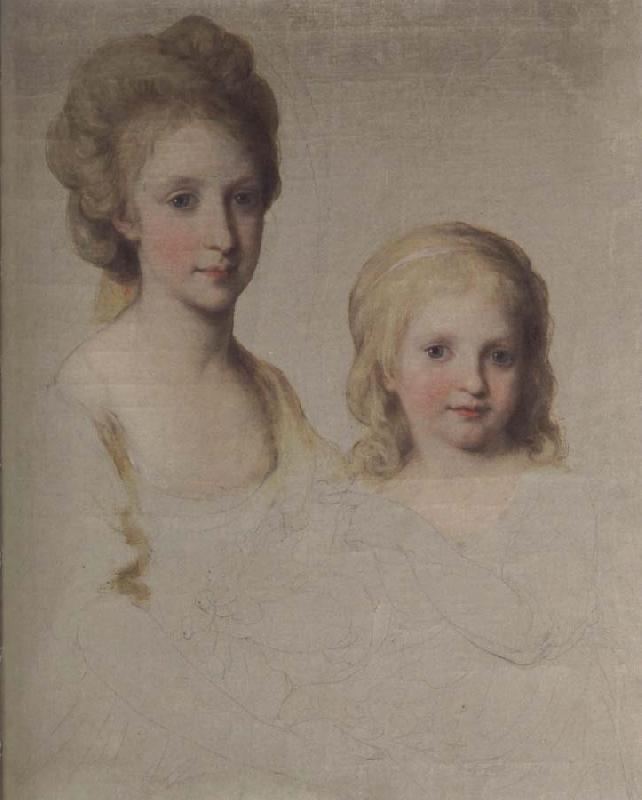 Angelica Kauffmann Bozzetto zum Bildnis Maria Theresa und Maria Chrstian oil painting image